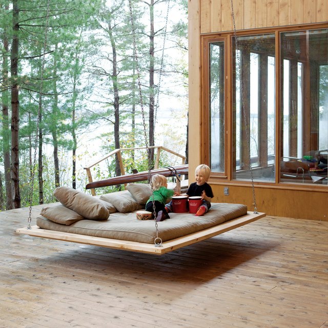 lenuvole-onlydesign:  Barnwood Hanging Bed  ..for me, NOT for the kids..