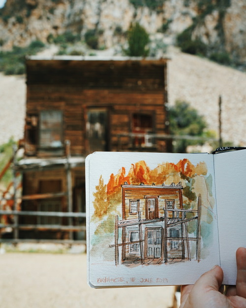 Bayhorse Ghost Town, Idaho►If you’d like to support me and get access to SECRET Sketchbook work Supp