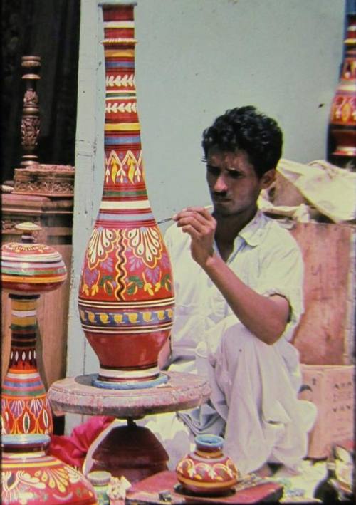 dastaanewatan:  c. 1960s: A craftsman at work in Pakistan
