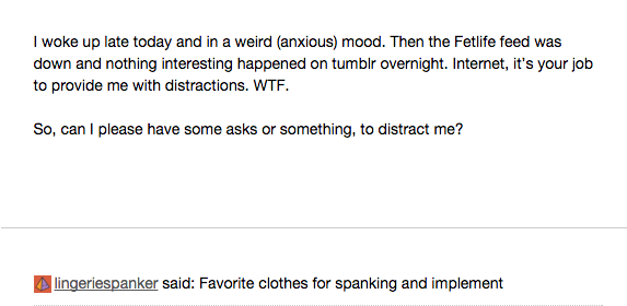 Since I don&rsquo;t actually know how to reply to my own text posts (lame, I