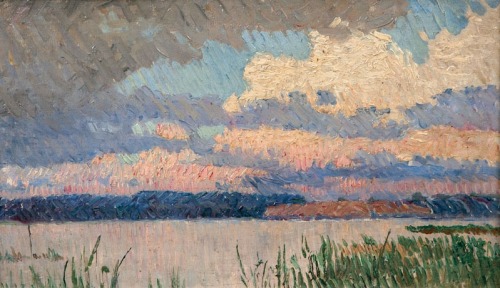 Clouds over the Dieksee (looking south to the spar) -   Carl Arp, c. 1903,German, 1867-1913 oil on c