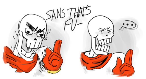 orphyis-art:    Sans is great at puns and all, but we all know Papyrus is the Pun master… (forgive me)   