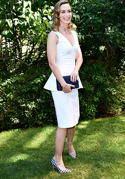 emilyblunt-news: Emily Blunt at the Christian Dior show as part of Paris Fashion