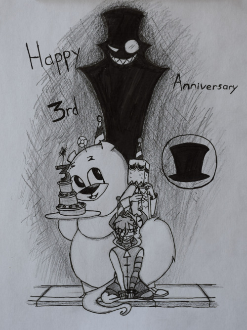 super-red-lunatic:  Happy Third Anniversary to Villainous, @alaniturielI hope you guys like my Anniversary fanart work!