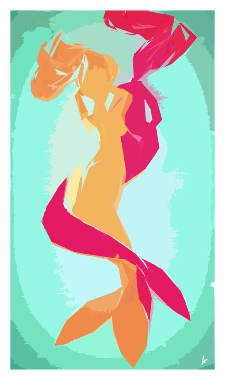 mayticks-art:Hey guys… I think I like drawing gay mermaids?? Because I was going through my art fold