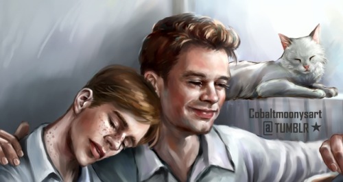 cobaltmoonysart: Memories Bucky never told Steve that he remembered that sunny afternoon: sleepy Ste