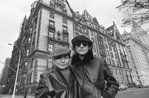 John Lennon and Yoko Ono famously lived at The Dakota Building on 1 West 72nd Street New York, photo