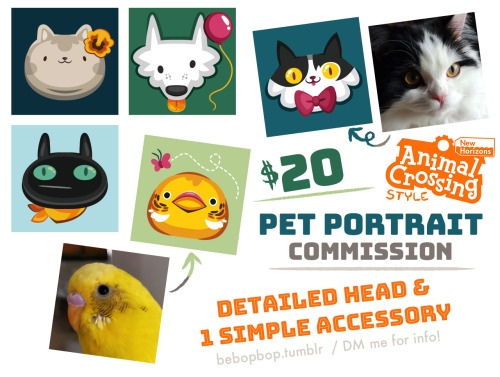 Opening up some commissions! Your pet (or any other specific animal) as an Animal Crossing Villager!