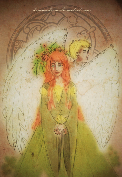 Angel’s here by dreamndrum Original characters, Elisa and Luke