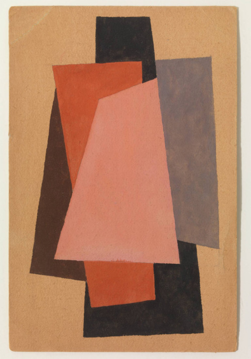 Lyubov Popova, Untitled, 1918. Gouache on paper. Louisiana Art Museum, Denmark.