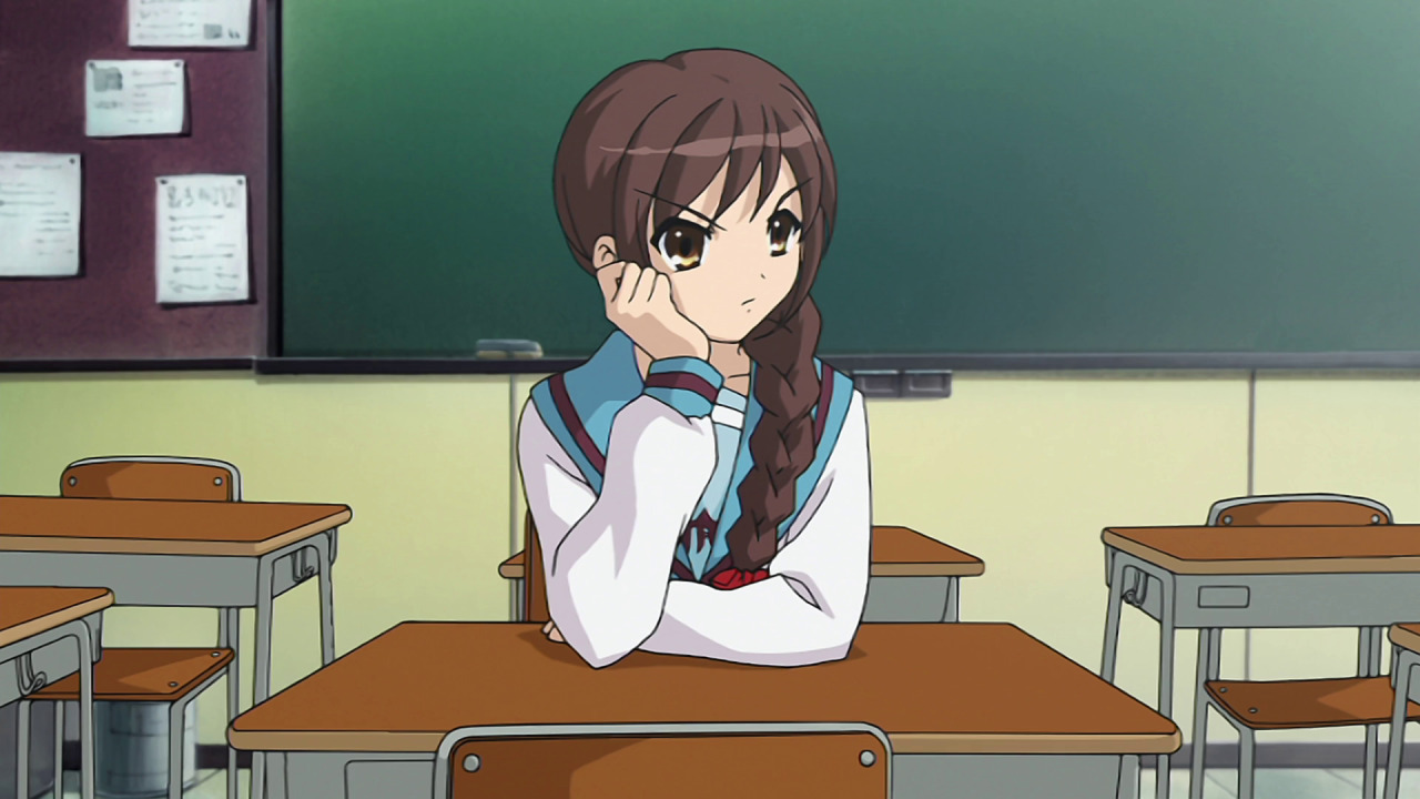 haruhisuzumiyafanpage:  The Melancholy of Haruhi Suzumiuya Episode 01 