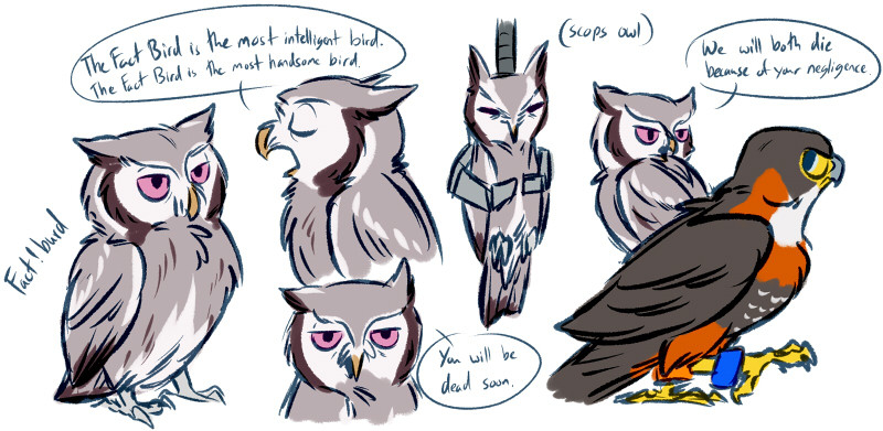 unbadger:  CORE BURDS. at long last. guest-starring orange-breasted falcon!Chell