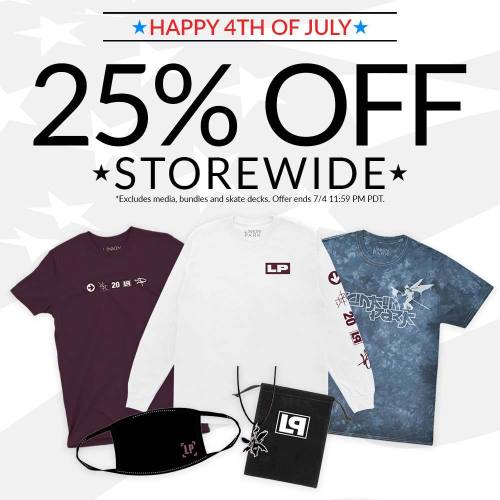 Celebrate this holiday weekend with 25% off items storewide at the official Linkin Park store: https