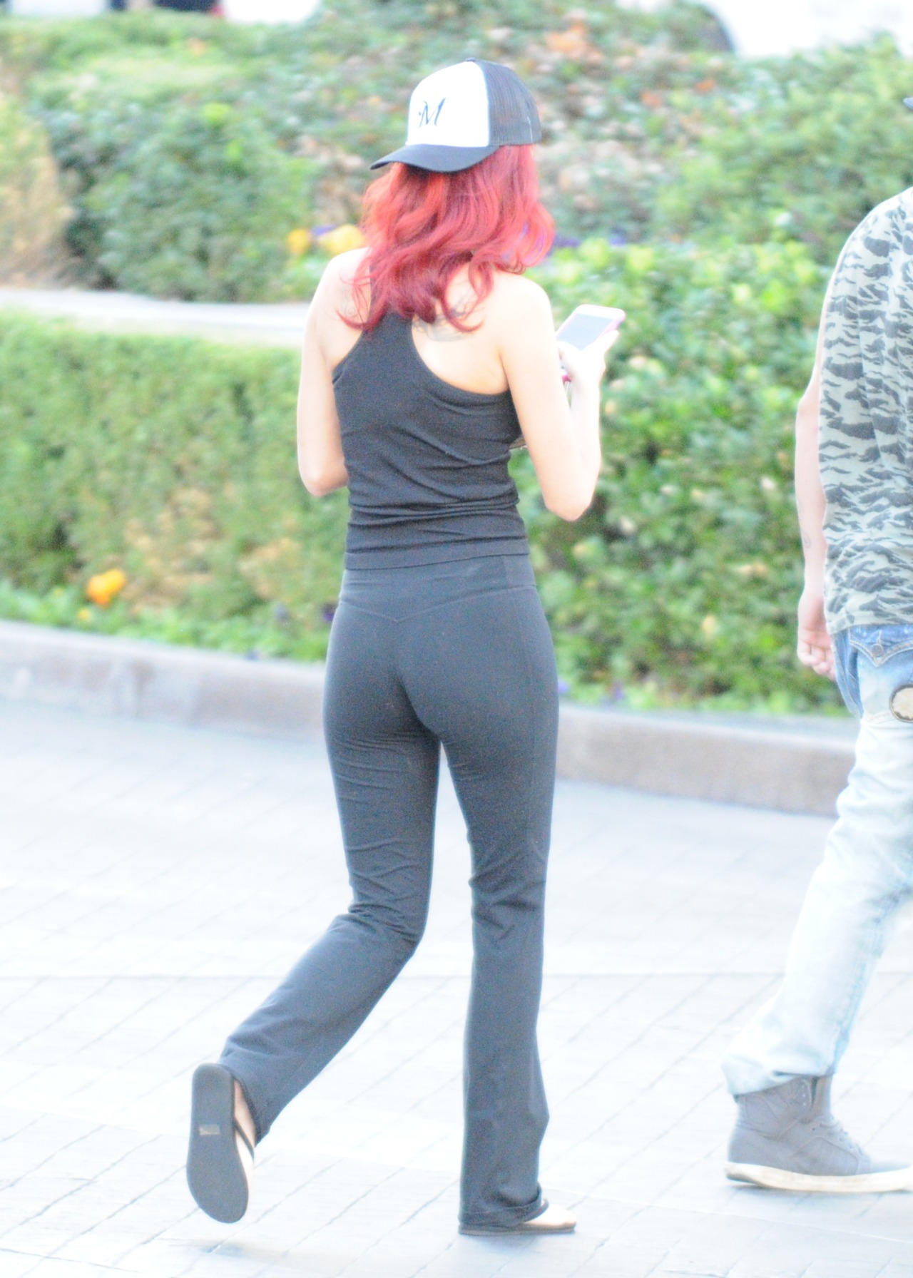 Red’s got a nice camel toe and ass.