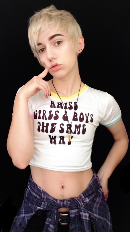 spencerofspace:  Pride outfit   ✌️   Raise girls and boys the same way//Shirt//