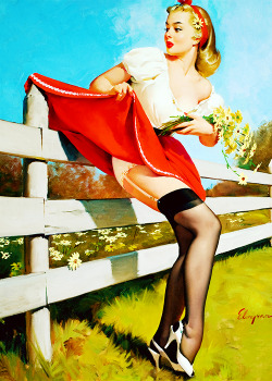 vintagegal:  “On the Fence” by