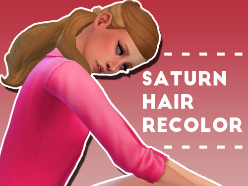 awsimmer92: Saturn Hair Recolor This hair made by mangosim is so beautiful that I just had to recolo