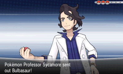 shinycaterpie:  Vs Professor Sycamore