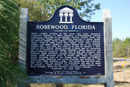 chocolatecakesandthickmilkshakes:  sancophaleague:  In 1923, Rosewood was a primarily Black town in Florida. One day a White woman living in a nearby town had been beaten and robbed. Afraid they would find the real attacker who was her husband, she told