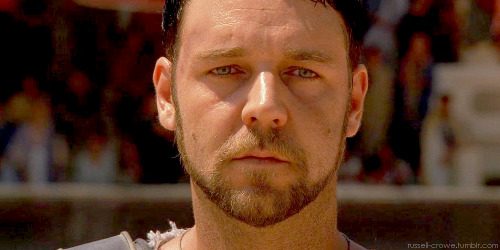 russell-crowe:   Russell Crowe movie stills from GLADIATOR (edited by russell-crowe)   The general who became a slave. The slave who became a gladiator. The gladiator who defied an emperor. Striking story! But now, the people want to know how the