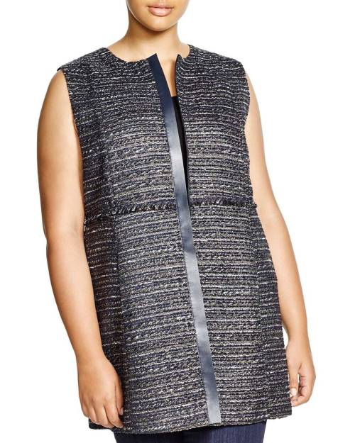 Lafayette 148 New York Plus Inez Tweed Vest