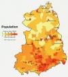 Population density in East Germany, 1977.