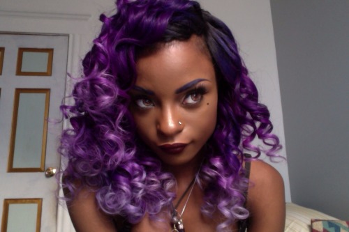 Porn imninm:Black girls with purple/lavender hair photos