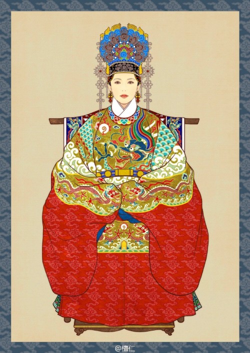 changan-moon:changan-moon:Formal chinese hanfu for empress in Ming dynasty by 檀仁. Historically accur