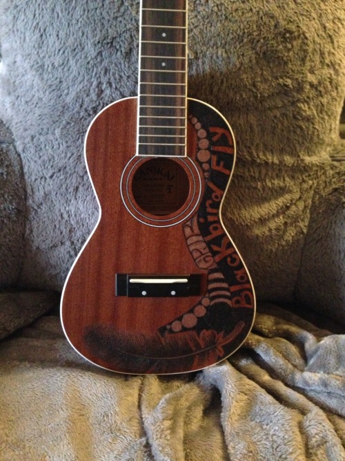 Original Wood burned ukulele. 