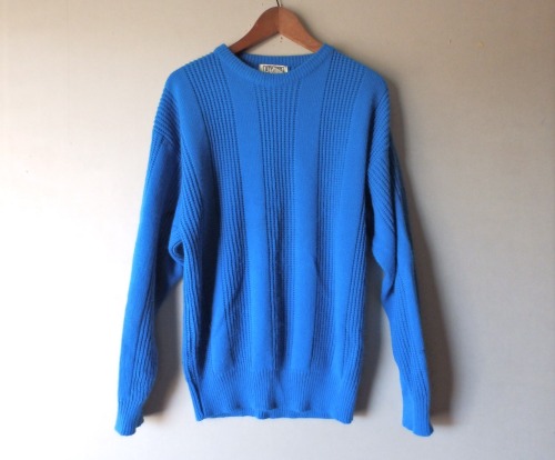 littlevisionsthrift: Cerulean Blue Knit Sweater LittleVisionsThrift.etsy.com