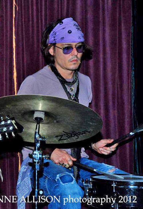 TBT: Johnny Depp, the drummer.As we know, Johnny is a multi instrumentalist, and 10 years ago, 