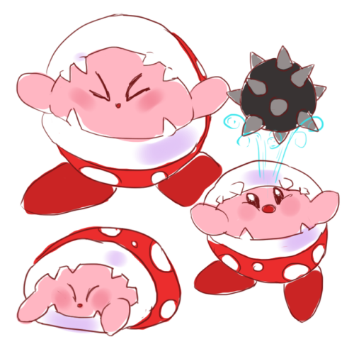 qfab-s:Is Kirby ok in his Piranha Plant hat? lolStill cute