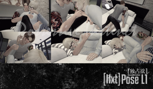 kiru-reblog:thunderhex:[hxt]Couple pose L1 - Possessive Instinct(Pose Pack Version)Nsfw couple pose 