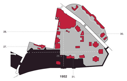 Giardini della Biennale
130 Years of Expansionism
01. Giardini Pubblici (G. Selva,1807-1810)
02. Lando Chapel Arch of Sant'Antonio di Castello (M. Sanmicheli, 1513; rebuilt 1822)
03. Caffè-Ristorante (R. D'Aronco, 1887)
04. Caffè Orfeo (1889)
05....