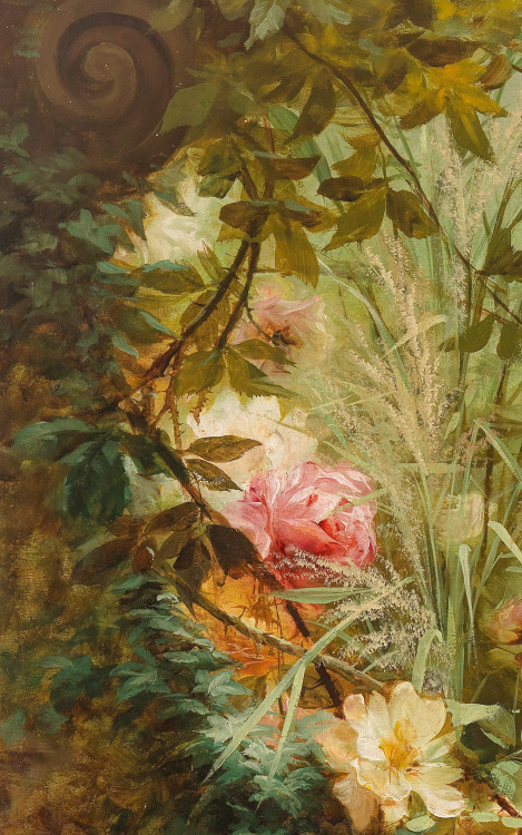 antoniettabrandeisova:Roses (detail), Giacinto Bo (Italian, 1832–1912)