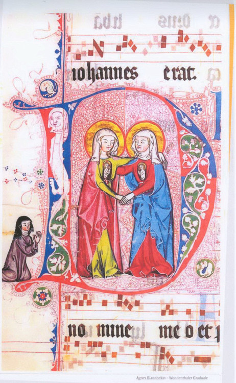 theraccolta:Visitation, Initial D in the Gradual: originally from Wonnental Abbey, a Cistercian abbe