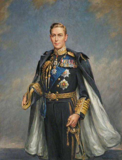 Sex George VI  By Frank Ernest Beresford Oil pictures