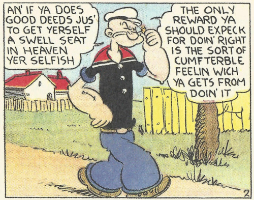 talesfromweirdland:Popeye throughout the years, from his very first appearance (in E.C. Segar’s Thim