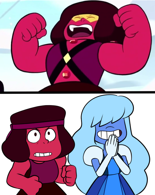 drawendo:  Like how Garnet would react to fusion.