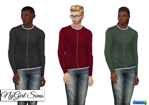 Double Layered Zip Up Sweater. This zip up was inspired by a Diesel sweater made for TS3. While