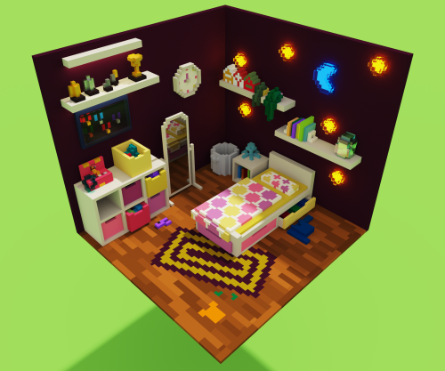 Modular Voxel bedroom part 2Does anyone actually have those coloured wall lights or do they exist on