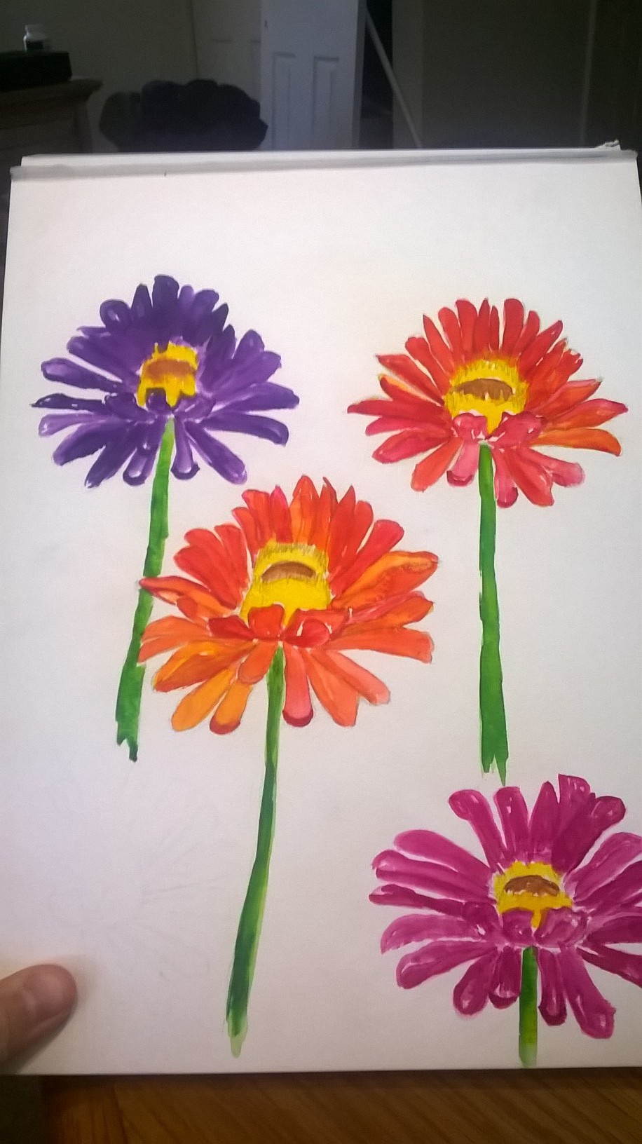 A study in zinnias (X)My crappy phone camera makes these look worse than they are,