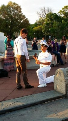 eatbloganddie:  Gay Military Couple Surprised