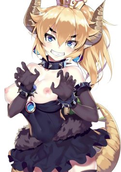 supercrown-kingdom:  Bowsette is ready for an all out attack😈I’ll
