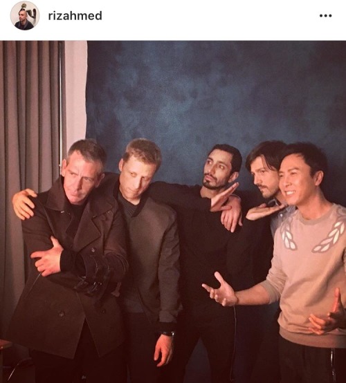 im-solo:“Starting a boy band with my Rogue One squad.” -Riz Ahmed on Instagram
