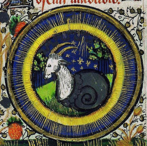 Livre d’heures de Jean de Montauban - Signe du Zodiaque : Le Capricorne by Bibliothèque - Les Champs