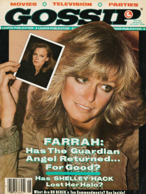 Gossip Magazine covers Shelley Hack’s tenure as an Angel.