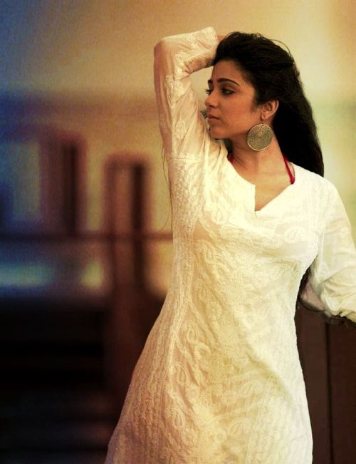 actressheaven: Charmi Sexy Pictures in a White Kurti on the Beach Resort