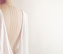 fernfiddlehead:b a c k f r i n g e - Elegant Necklace for 20’s Look - Statement Long Necklace - Back Necklace by HedgehogProject (42.75 EUR) http://ift.tt/1b2p1CV