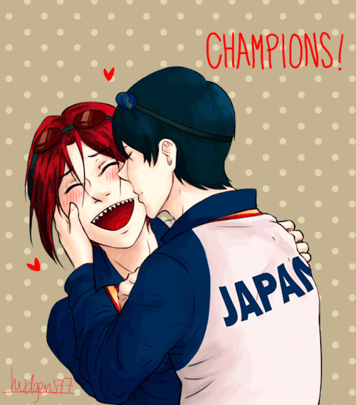 hudgens77:it’s been a while since i didn’t draw my swimming babies <3for the 30 kisses challenge,